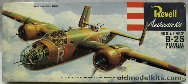 Revell 1/64 Royal Air Force B-25 Mitchell Giant Bomber, H186 plastic model kit